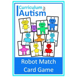 Robots Colors Shapes Match Card Game 